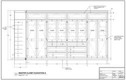 Master Closet Shop Drawings_millwork CAD services, interior design drafting services