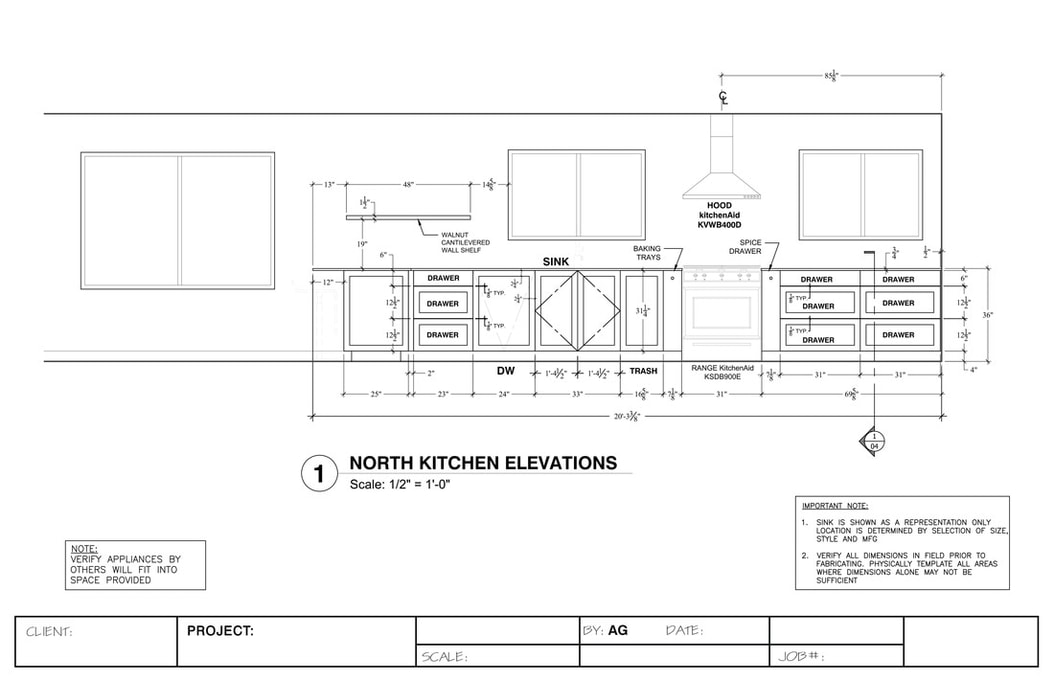 shop drawing services interior elevations