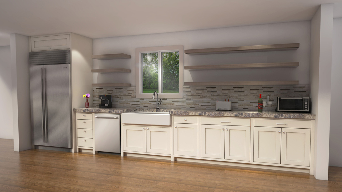 Interior Kitchen 3D Rendering services California cgi studio