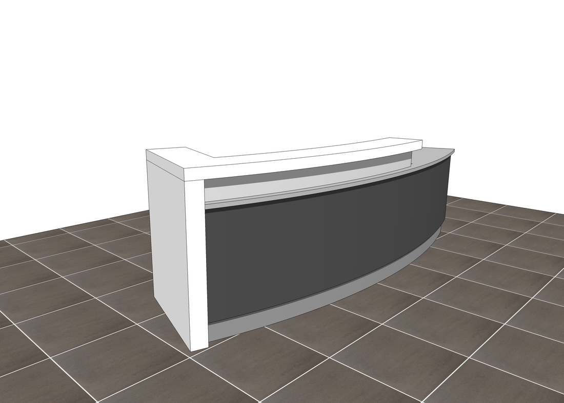 3d SketchUp Free Modern Reception desk download