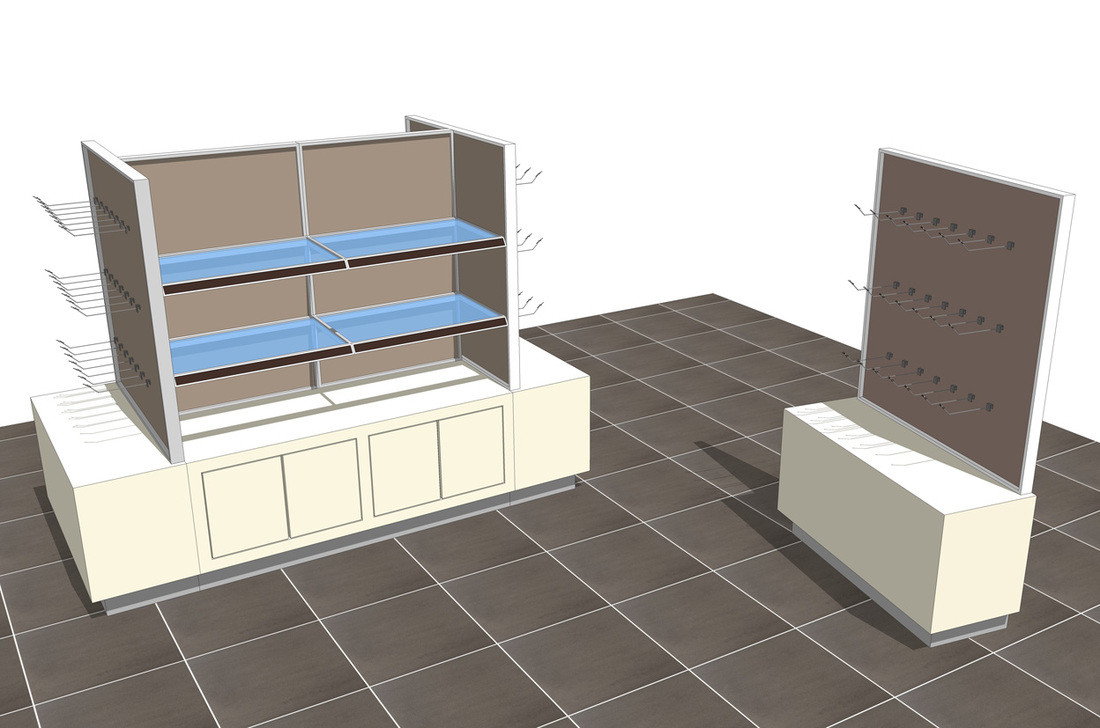 SketchUp Model Retail Product Display_sketchup_3d warehouse_fixture_#1