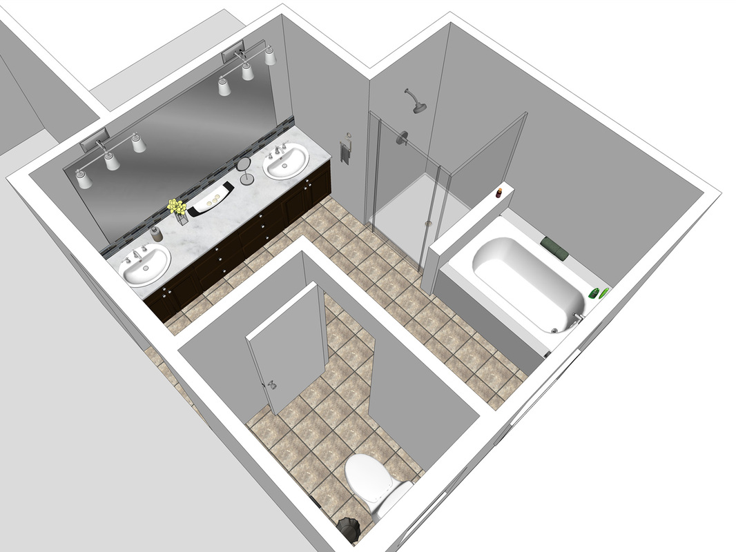 Interior SketchUp Bathroom modeling services