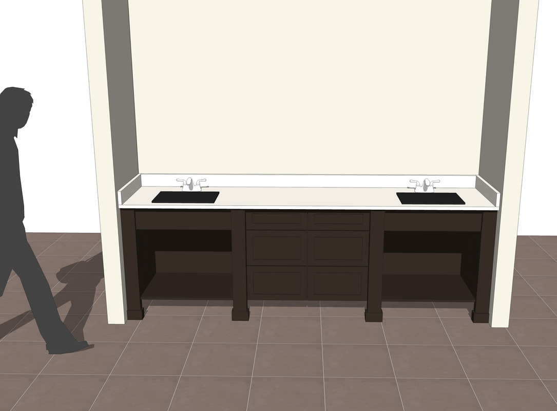 Bath Sink Fixture Counter Free 3D SketchUp Model