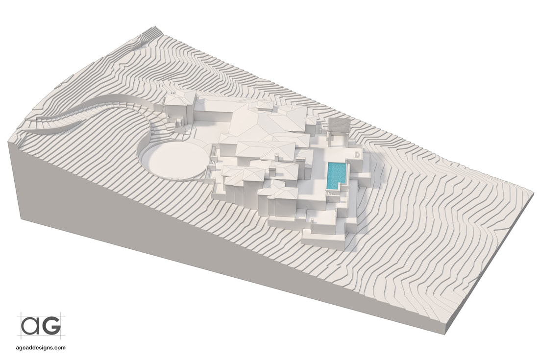 3D architectural Site Plan Slope Terrain Landscape Rendering Service USA