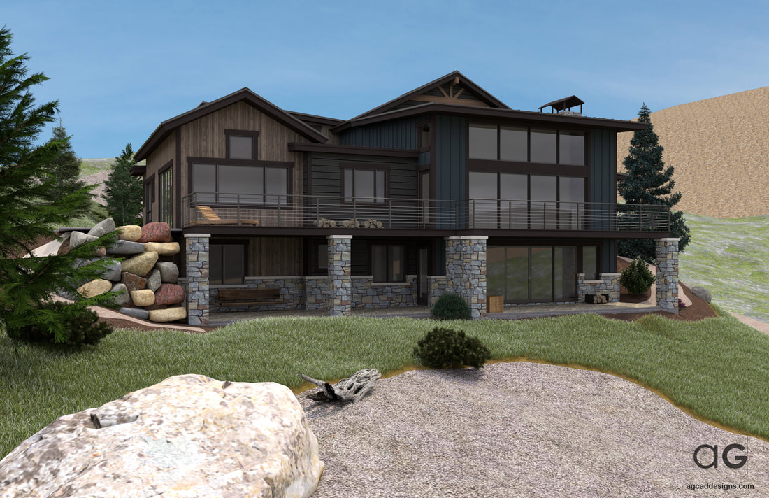 3D Mountain Home Rendering visualization service architecture visual graphic design Colorado USA