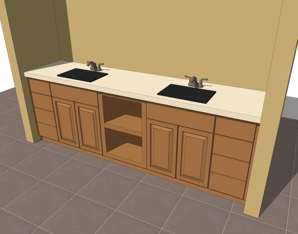 kitchen cabinet vanity sketchup models