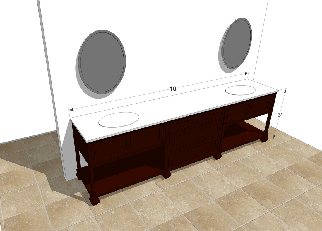 Bath Sink Fixture Counter Free 3D SketchUp Model