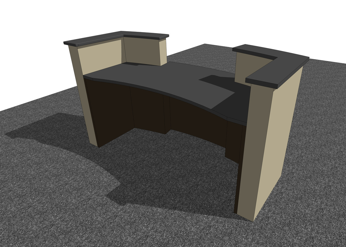 Free 3D Model Reception desk