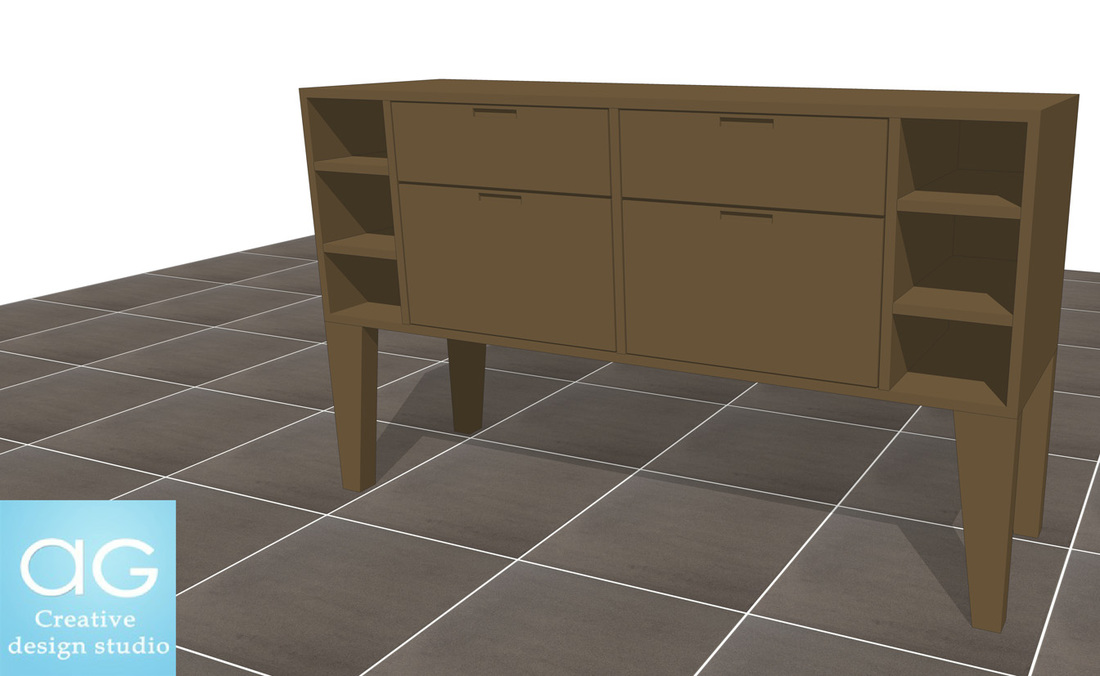 Interior furniture SketchUp modeling
