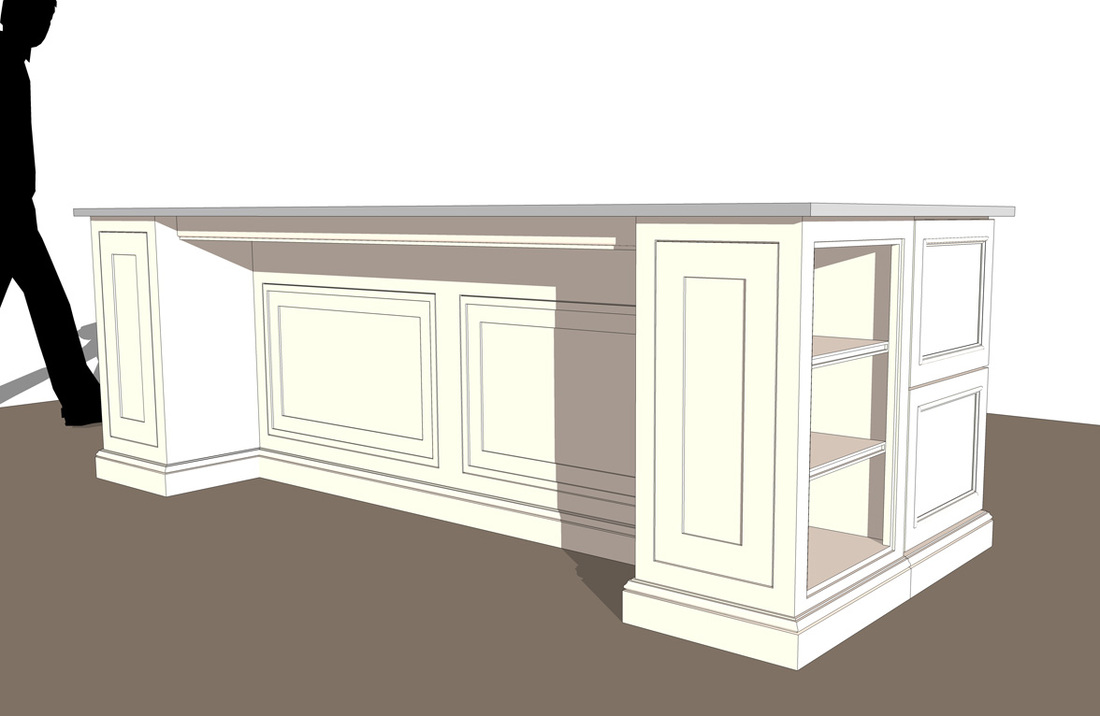Free Interior Kitchen Island- SketchUp Model_#4