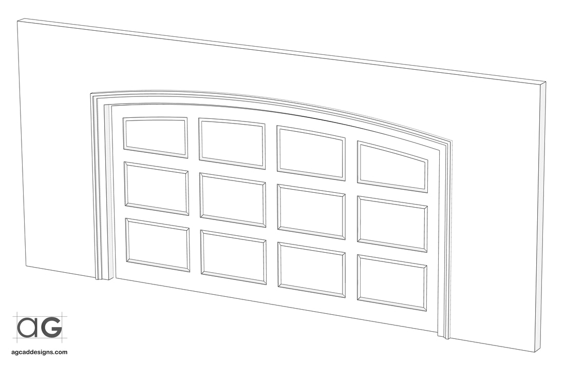 architectural Custom exterior Garage Door shop drawing interior design concept rendering design service texas