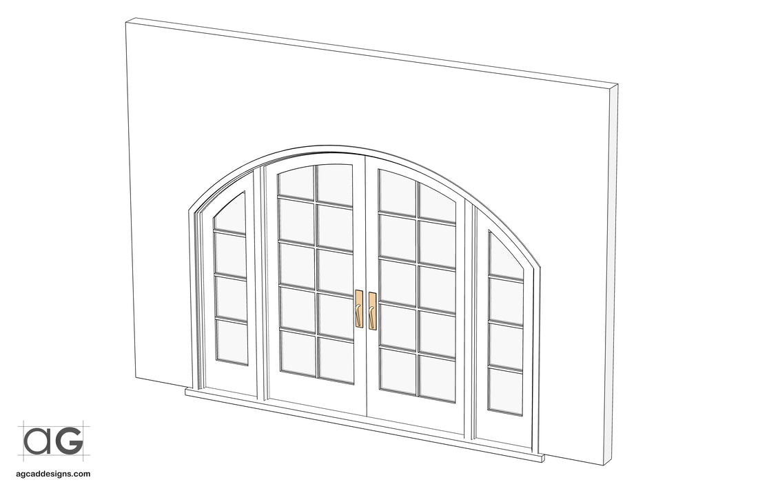 architectural Custom exterior large Door shop drawing interior design concept rendering design service idaho