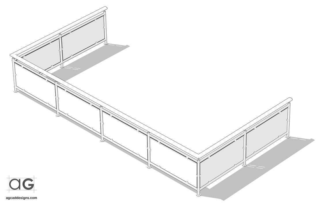 architectural Custom exterior railing shop drawing interior design concept rendering design service oregon