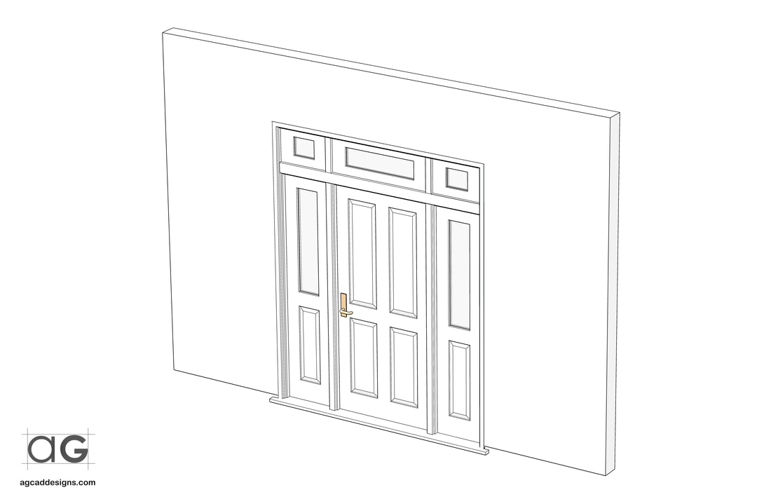 architectural Custom large Door shop drawing concept rendering design service connecticut