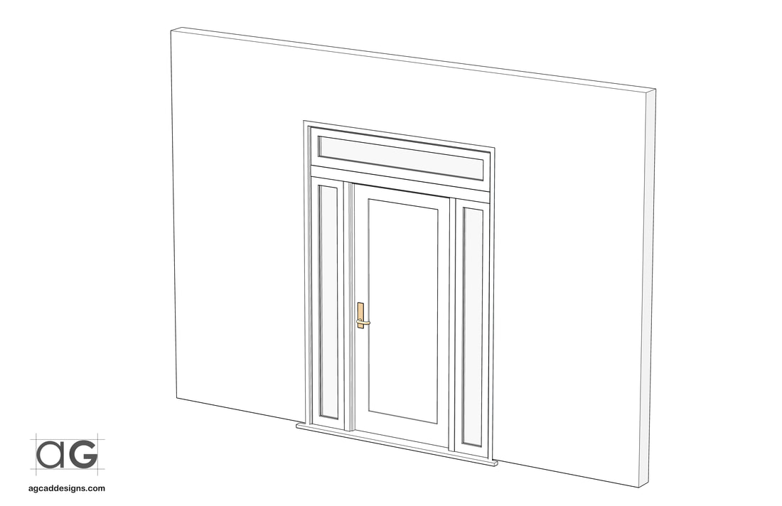 architectural Custom large Door shop drawing concept rendering design service washington