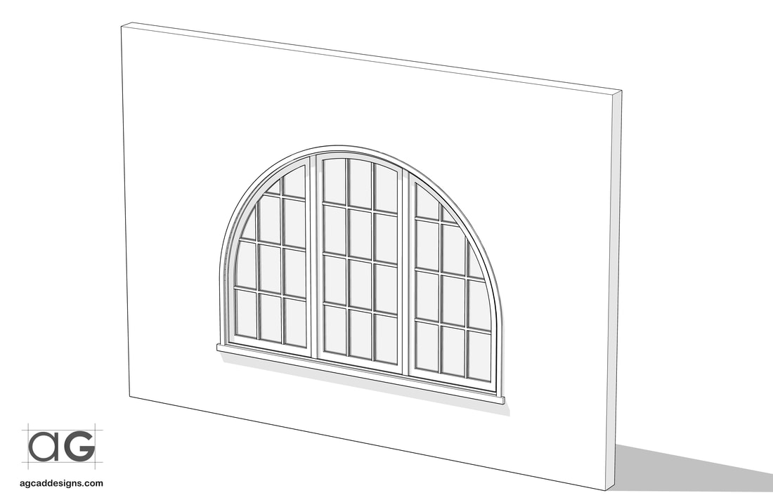 architectural technical Custom large window shop drawing concept 3d modeling design services michigan
