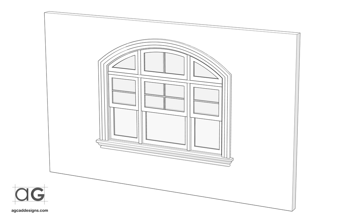architectural technical Custom large window shop drawing concept design services west virginia