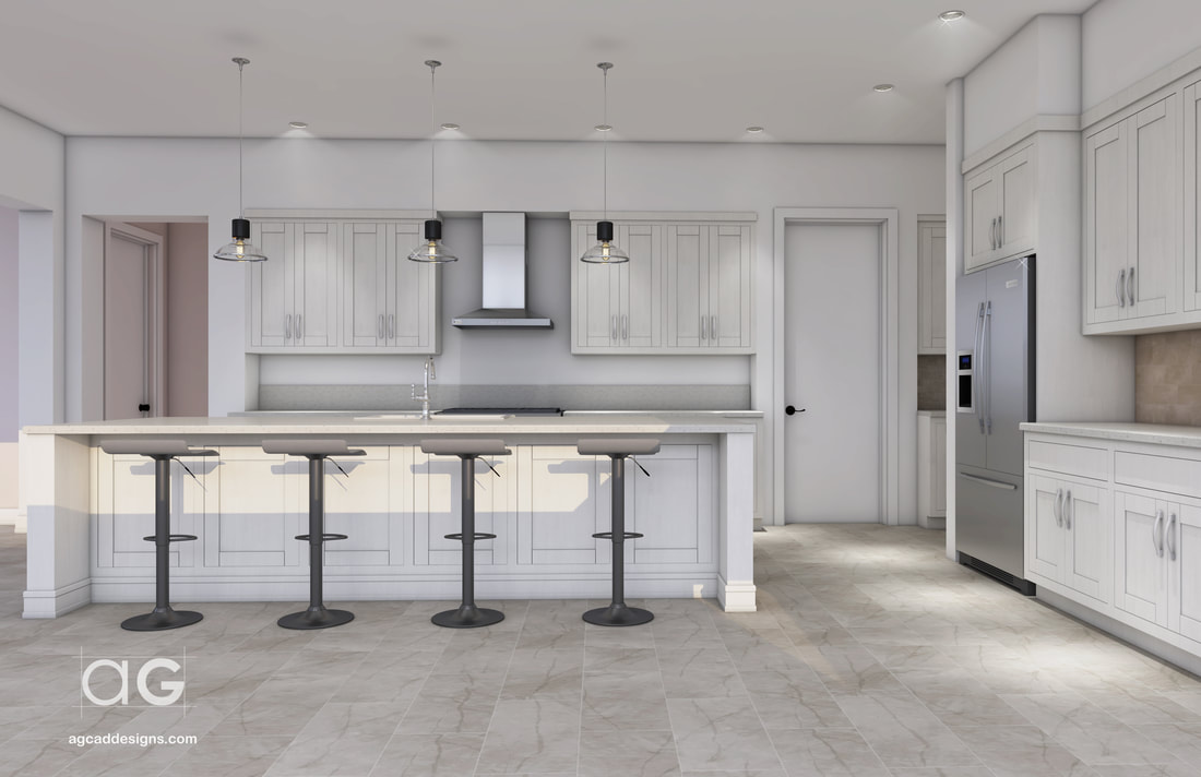 photorealistic Interior design luxury Kitchen Rendering services New York USA
