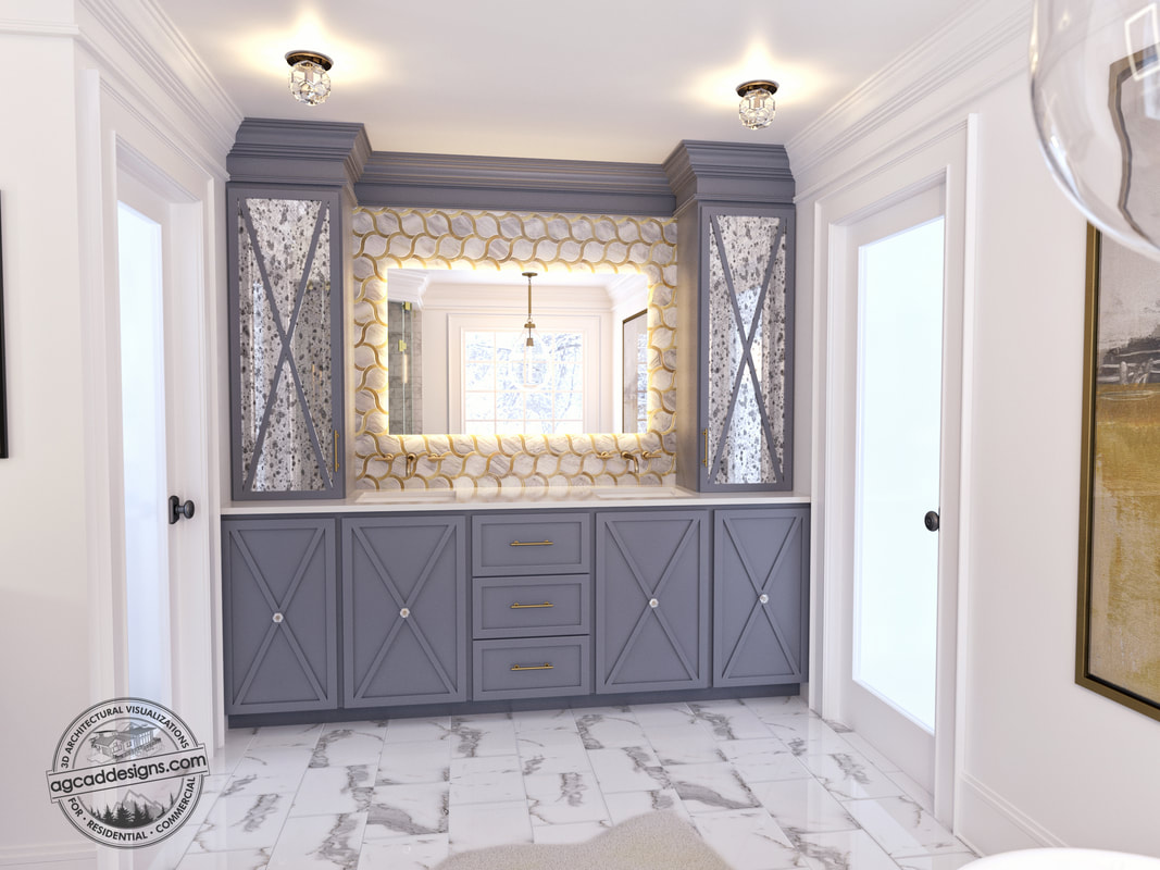 Austin texas 3D rendering and custom millwork services