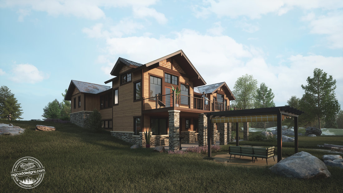 Best Architectural Residence visualization rendering duplex professional design services Billings Bozeman Great Falls Butte Sidney Missoula Montana CAD drafting as-builts illustration