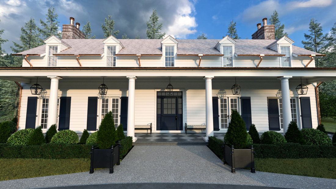 classic residence exterior high end 3d rendering services