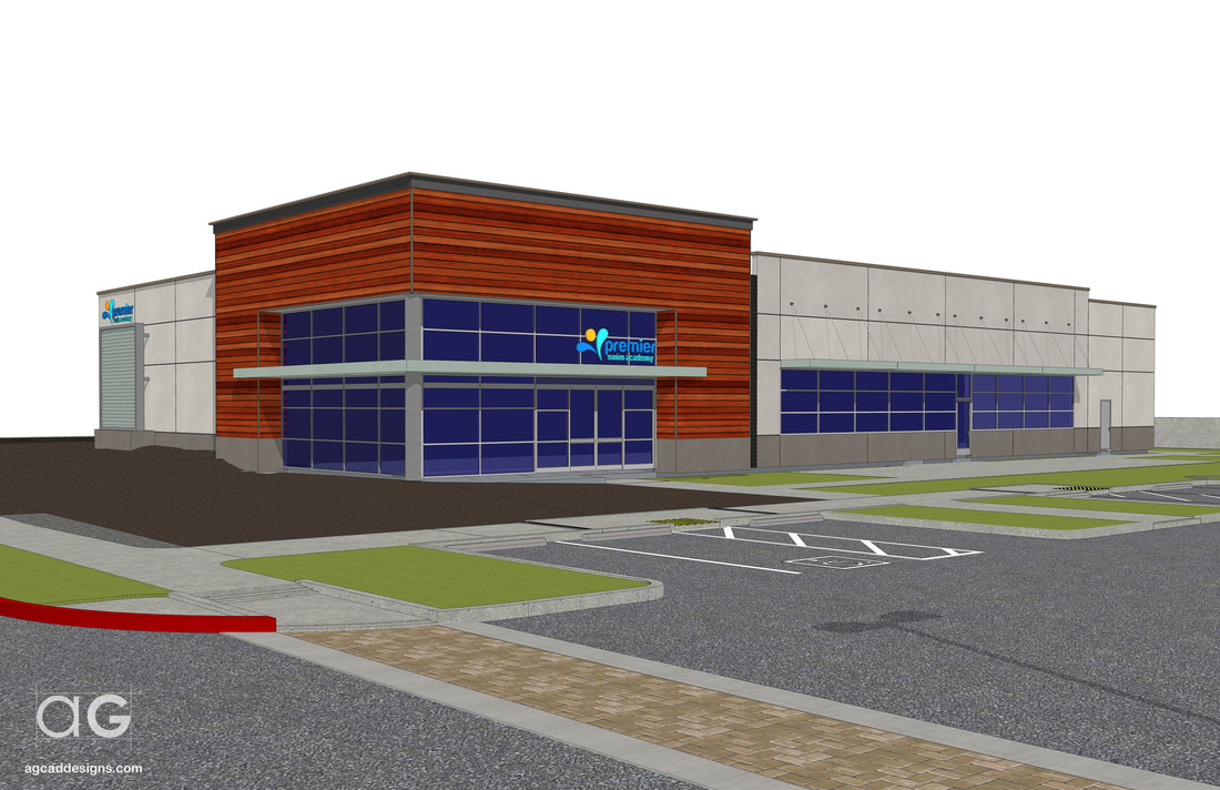 Commercial building 3D SketchUp modeling services 