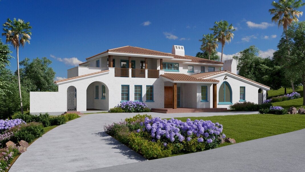 exterior new home architecture renderings sketchup modeling services
