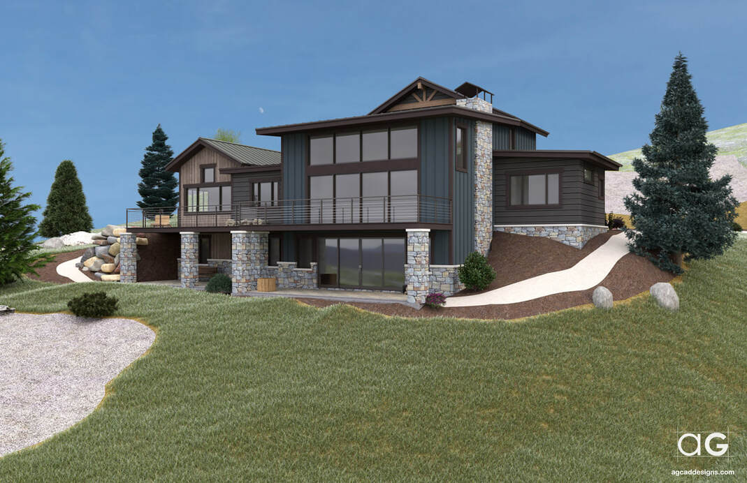 mountain home 3d architectural renderings illustration HOA architect service companies Utah USA