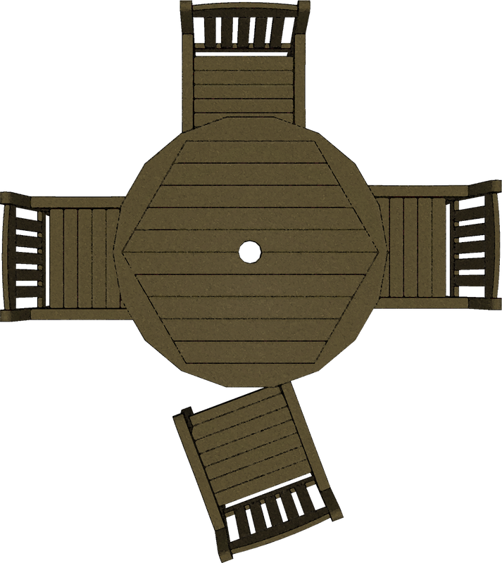 Outdoor Seating Top View PNG