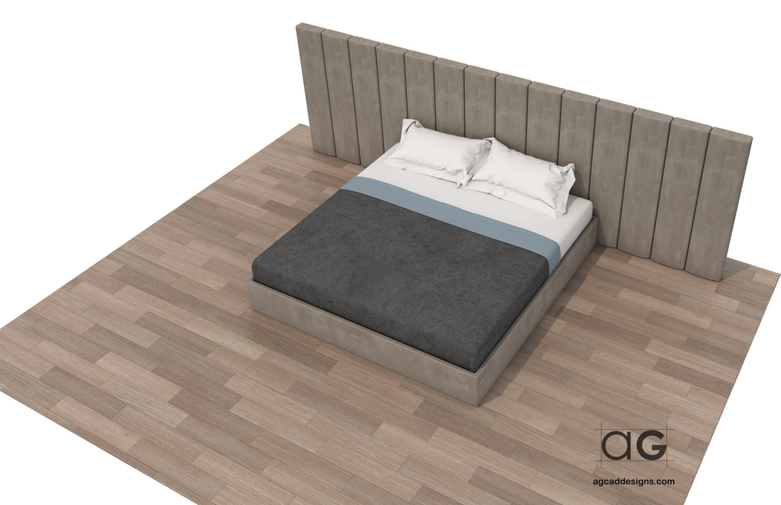 Interior Custom Bed design 3D model concept furniture design service in California_Washington_Arizona_Texas_Utah_Oregon_Denver_Colorado_New York_Florida_Ohio_USA