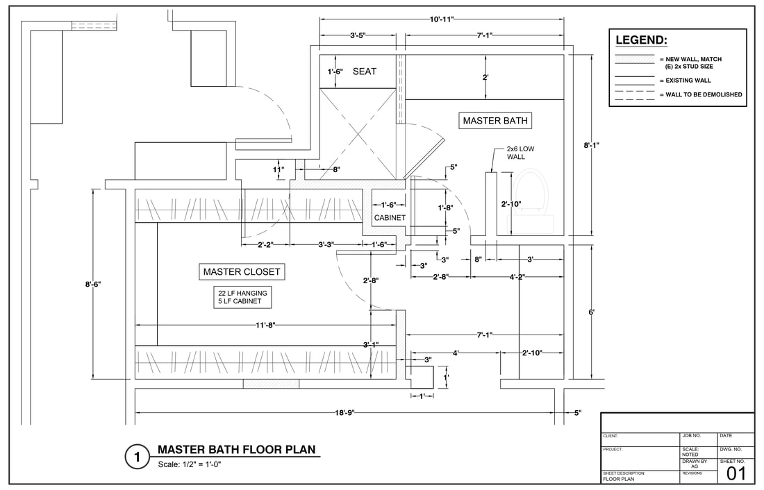 CAD Drafting services, Interior design bathroom_closet Floor plan services_California_Texas_New York_USA