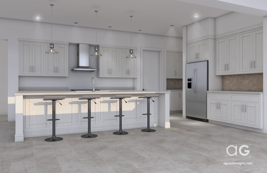 luxury kitchen design 3d architectural rendering service