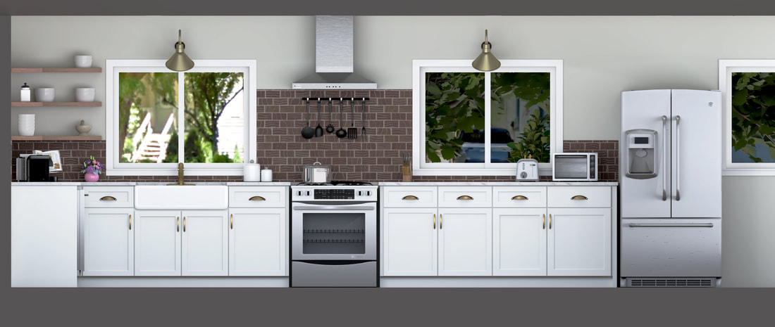 Kitchen Interior design 3d rendering graphic design services