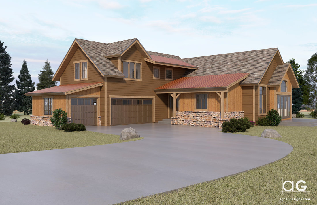 Mountain Home realistic 3D Rendering vray service Alaska USA