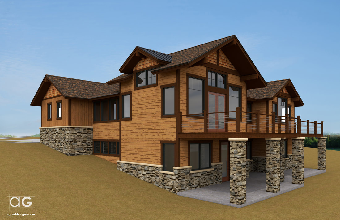 mountain house 3d architectural graphics renderings animation HOA service Michigan USA