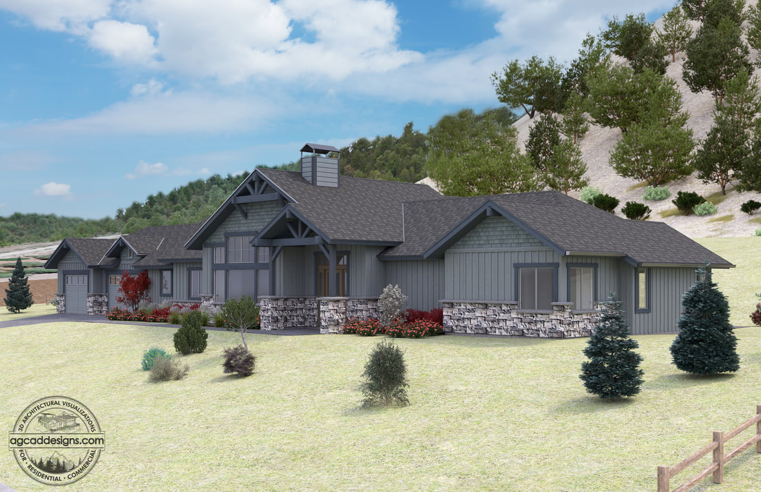 New Home development 3D Architectural visualization rendering Boulder Colorado