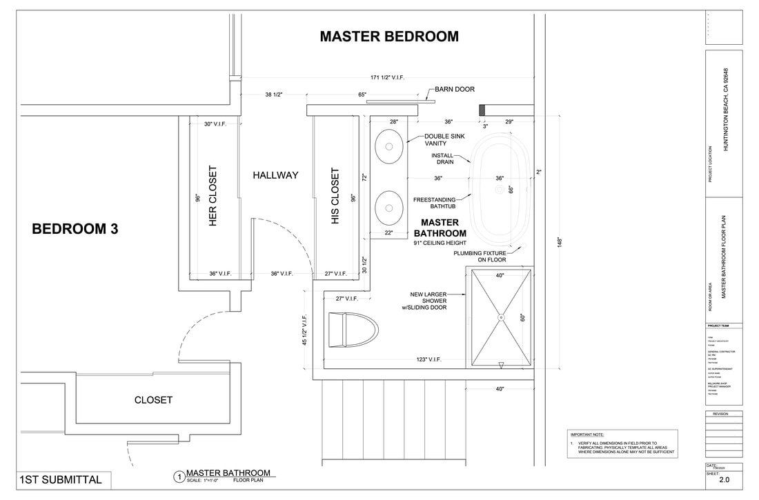 Professional Interior design Bathroom remodel CAD Drafting services