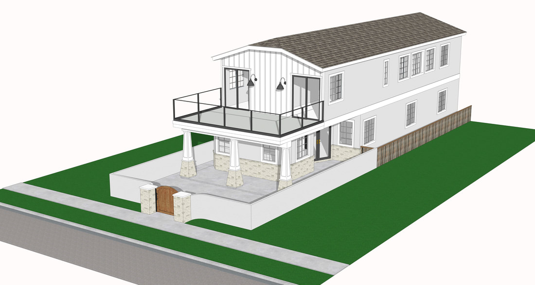 professional exterior remodel ISO perspective sketchup modeling rendering service USA