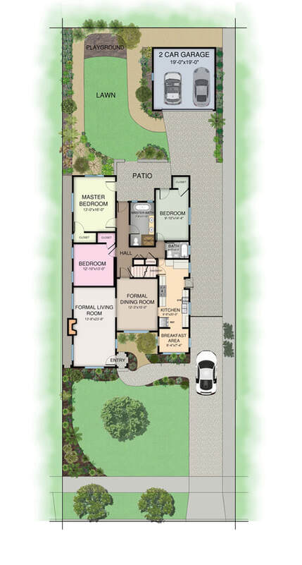 Color 2D Floor Plan_Serives_Real Estate_Vacation Rental_Space Planning_Residence Floor Plan