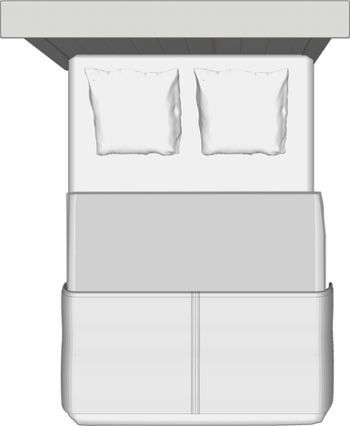 full mattress_queen bed_Top View_architecture cutout_freebies_01