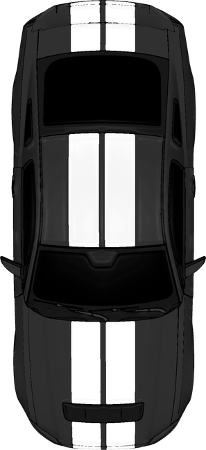 Top View ford mustang free cutout architecture design