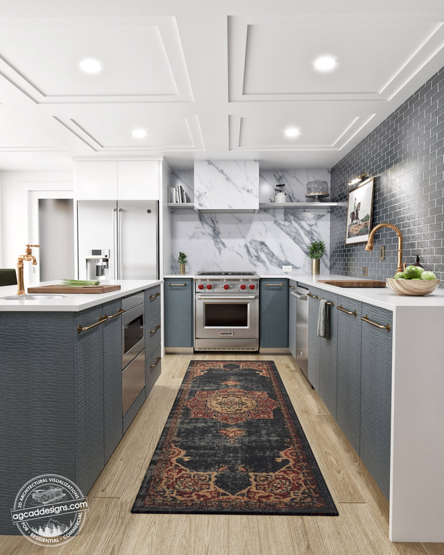 Realistic Kitchen Interior renderings design company