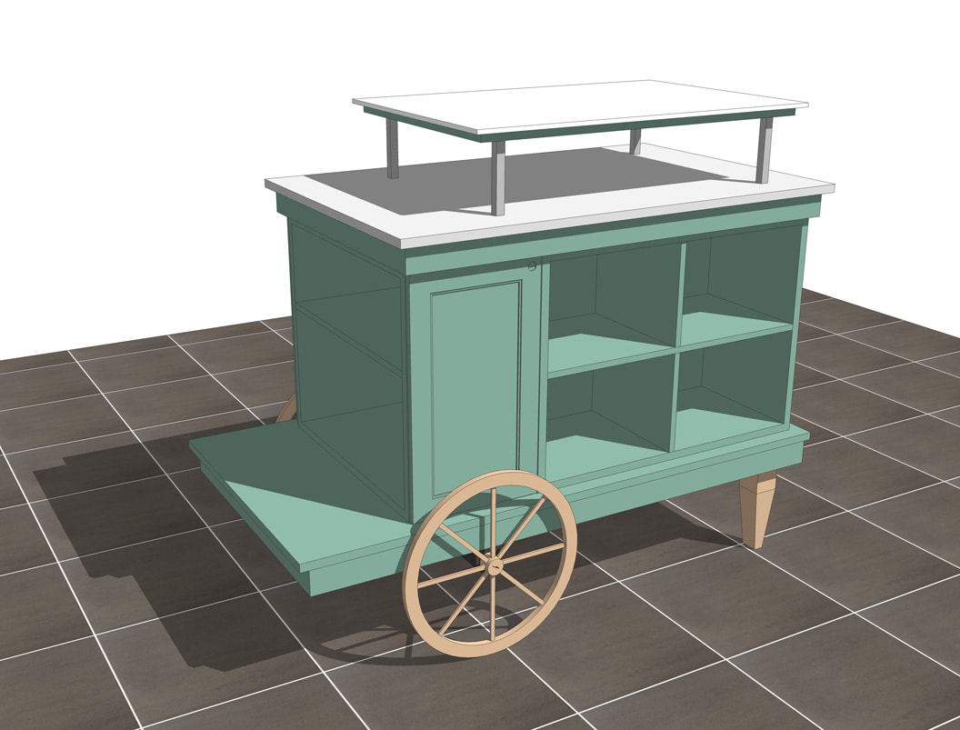 custom retail store design service 3D concepts freelance